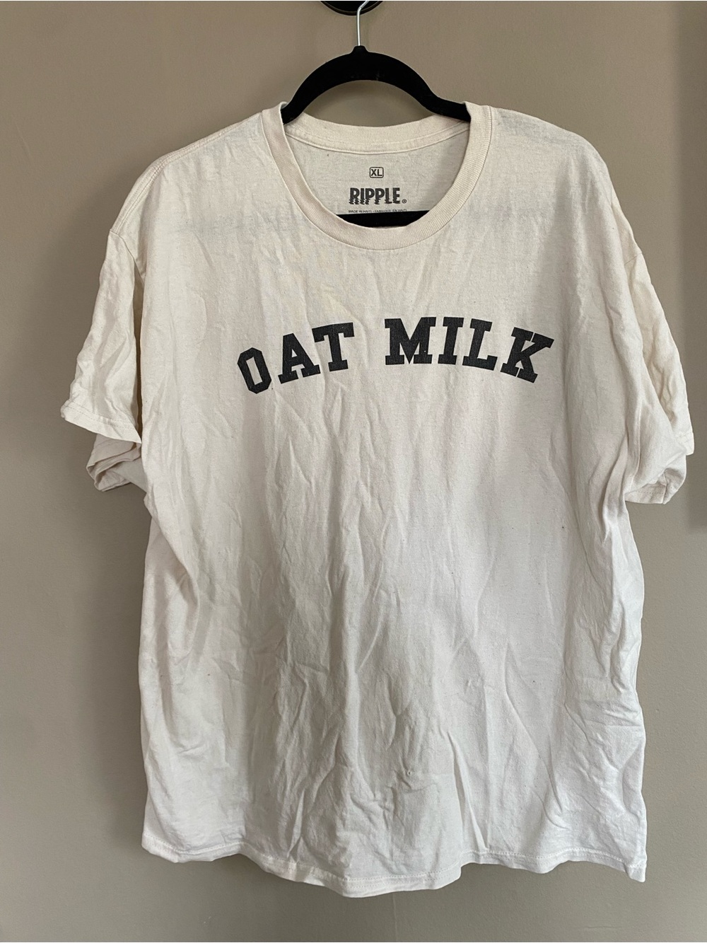 Ripple Oat Milk Short-Sleeve Graphic Tee - Cream